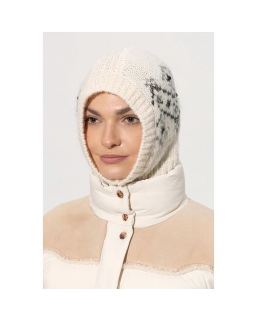 Moncler White Wollmütze