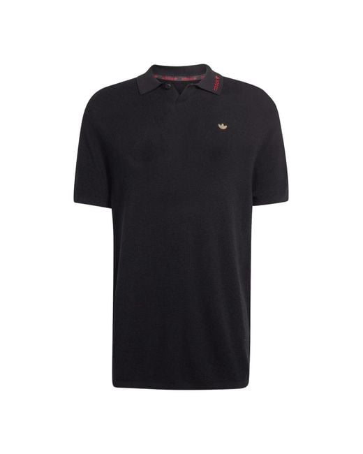 Adidas Originals Black Polo Shirts for men