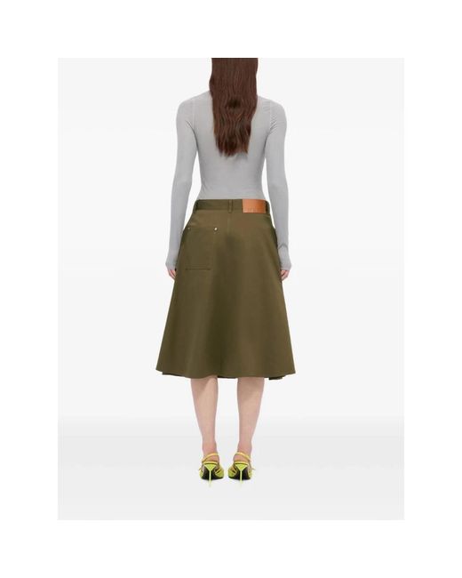 Midi Skirts MSGM de color Green