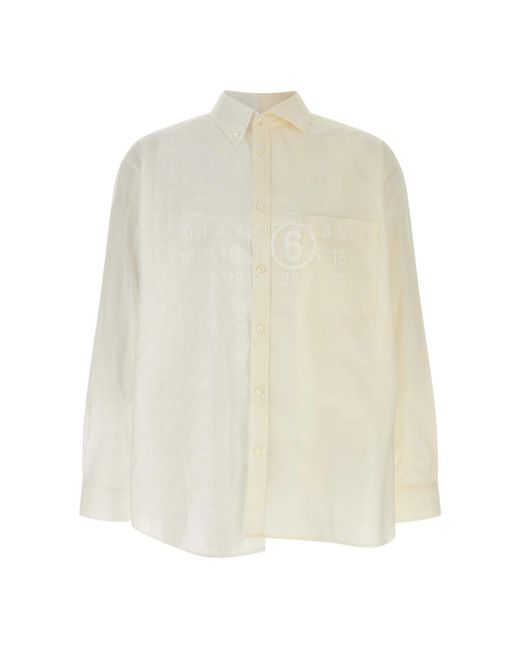 MM6 by Maison Margiela White Casual Shirts for men