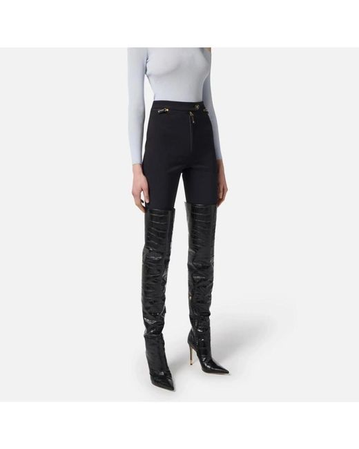 Elisabetta Franchi Blue Wide Trousers