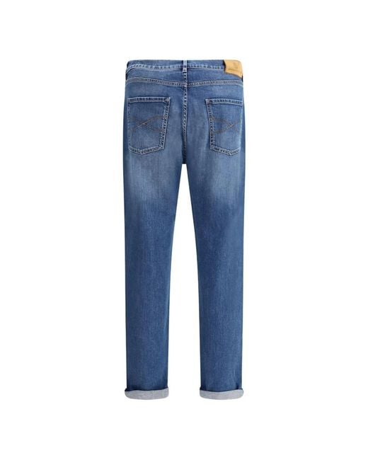 Brunello Cucinelli Blue Slim-Fit Jeans for men