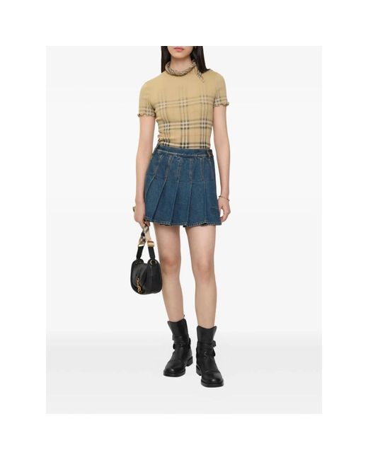 Burberry Blue Denim Skirts