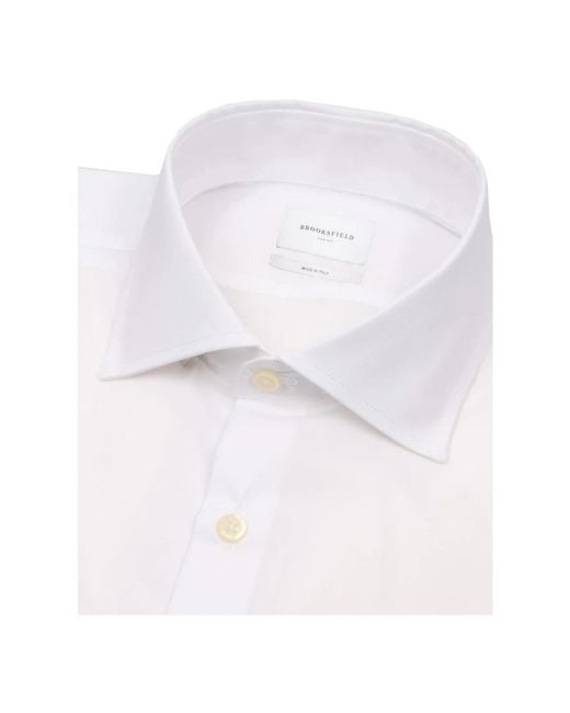 Brooksfield White Formal Shirts for men