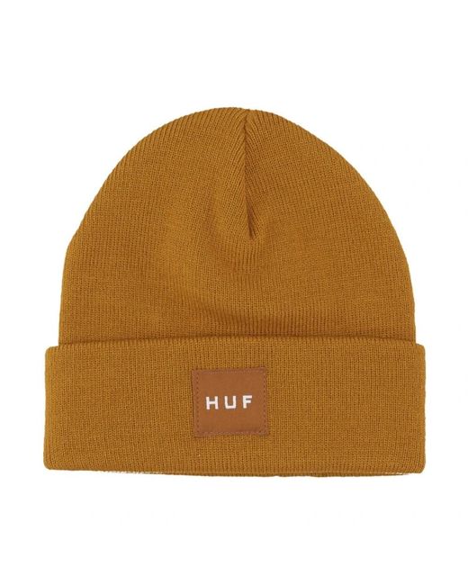 Huf Accessoires ,Geribbelde Beanie Hoed Set Latte in het Brown voor heren