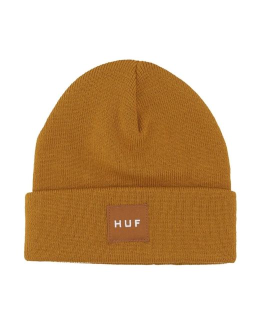 Huf Accessoires ,Geribbelde Beanie Hoed Set Latte in het Brown voor heren