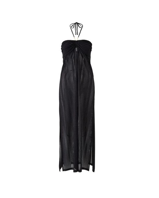 Melissa Odabash Black Schwarzes häkel-cover-up-kleid