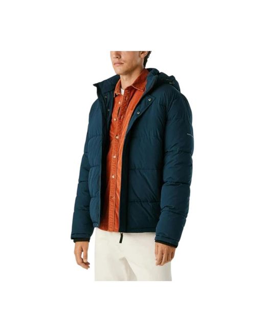Pepe Jeans Jassen ,Blauw ,Leer Jobias Down Jacket in het Blue voor heren