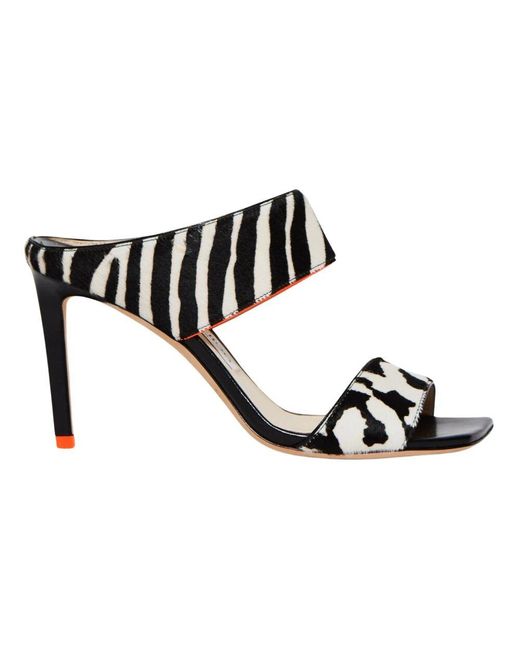 Jimmy Choo Black Sandalen mit zebra-print