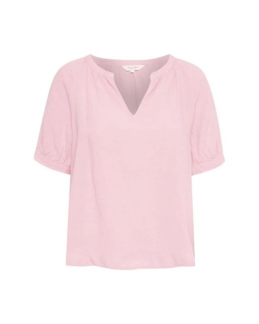 Part Two Overhemden ,Roze ,Linnen Peony Linnen Blouse Met Pofmouwen in het Pink