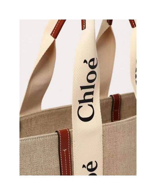 Chloé Tote Bags in het Natural