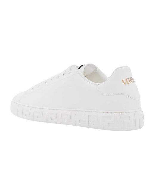 Versace Weiße ledersneakers mit logo,sneakers in White für Herren