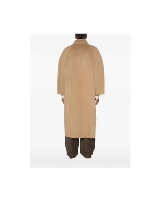Single-Breasted Coats Rohe de color Natural