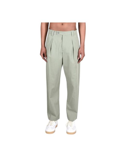 A.P.C. Green Straight Trousers for men
