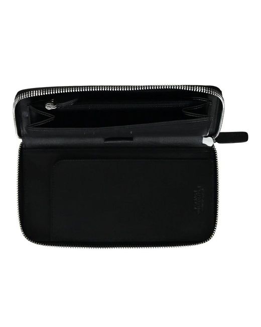 Portafoglio in pelle con zip di Versace in Black