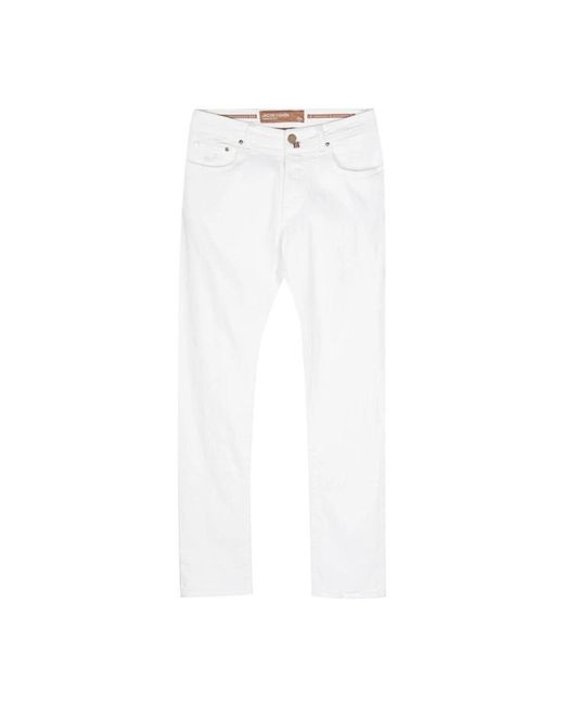 Jacob Cohen White Straight Jeans for men