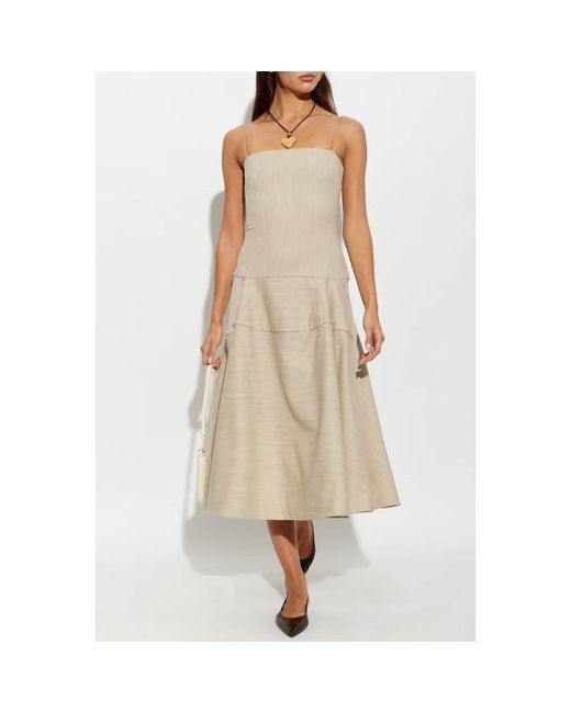 Midi Dresses Jacquemus de color Natural