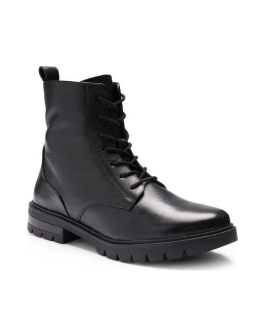 Ara Black Lace-Up Boots