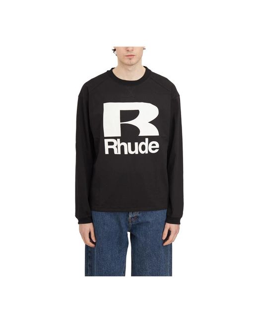 Rhude Black Sweatshirts for men