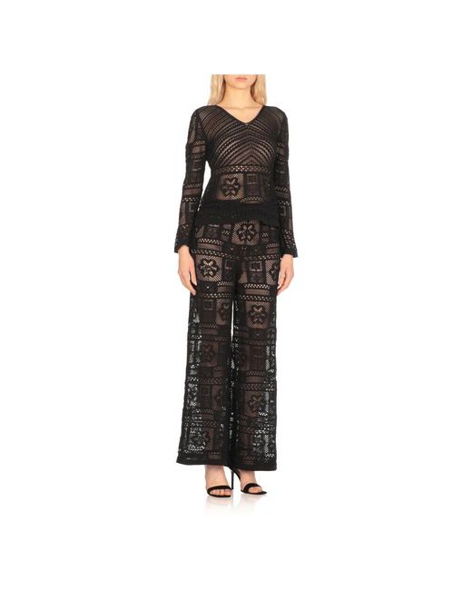 V-Neck Knitwear D.exterior de color Black