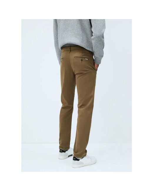 Pepe Jeans Green Slim-Fit Trousers for men