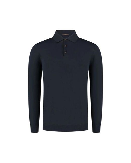Zanone Blue Round-Neck Knitwear for men