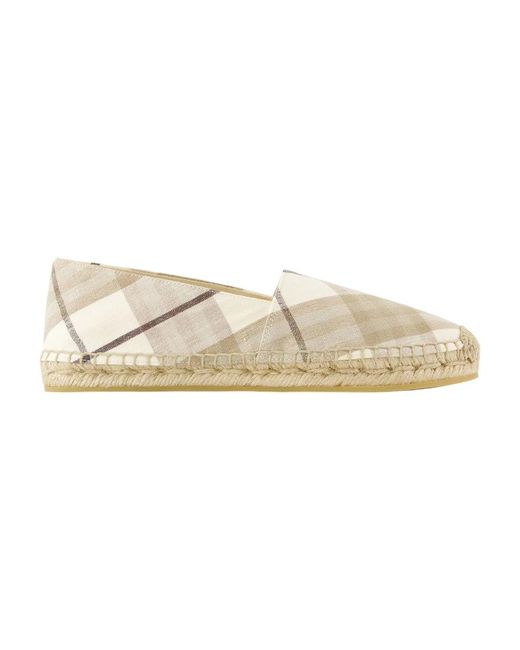 Burberry Multicolor Embroidered Canvas Mews Check Espadrilles