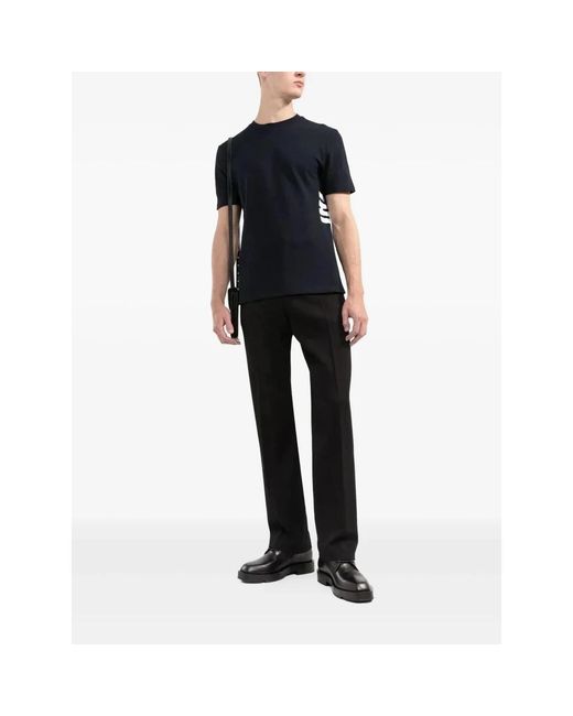 Thom Browne Tops ,Blauw ,Katoen Short Sleeve Tee in het Black voor heren