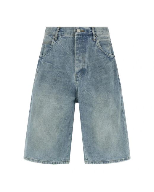 Purple Brand Blue Denim Shorts for men