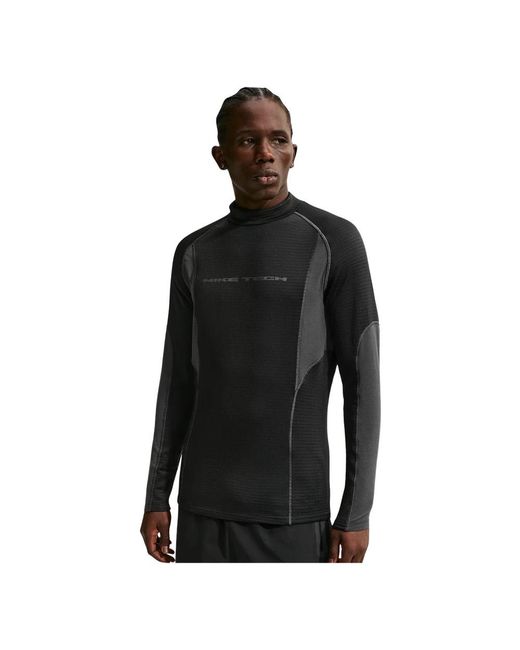 Nike Tech Insulating Base Layer Lange Mouw Top in het Black voor heren