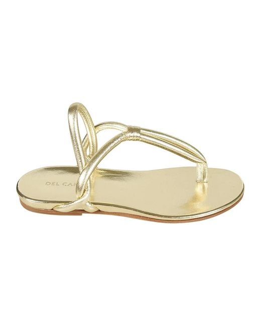 Roberto Del Carlo Metallic Flat Sandals