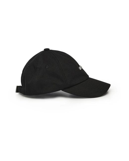 Jacquemus Schwarz Baumwolle Logo Metall Gestepptes Visier in Black für Herren