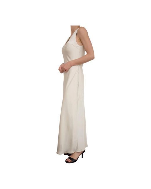 Kocca Kleedjes ,Wit ,Polyester Ivoor Jurk in het Natural