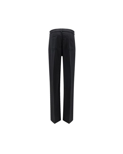 Rick Owens Black Straight Trousers for men