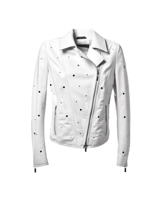 Baldinini White Leather Jackets