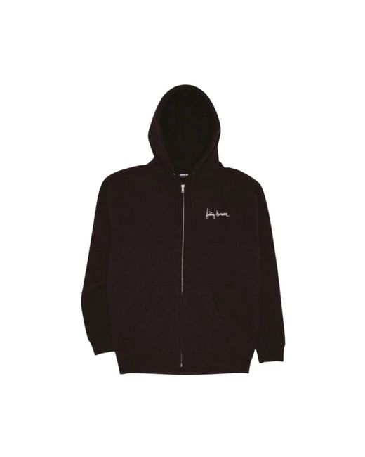 Fa Hoodies & Sweatvesten ,Bruin ,Zip-Through in het Black voor heren