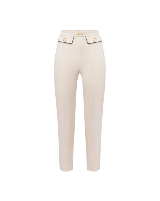 Cropped Trousers Elisabetta Franchi en coloris Natural