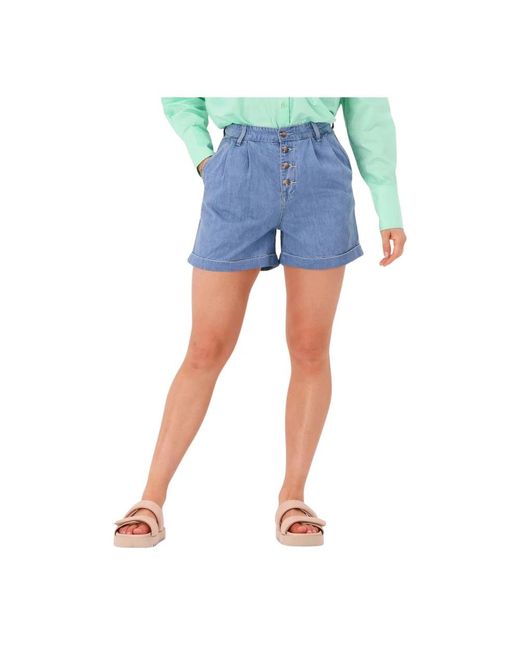 Object Blue Blaue High Waist Denim Shorts
