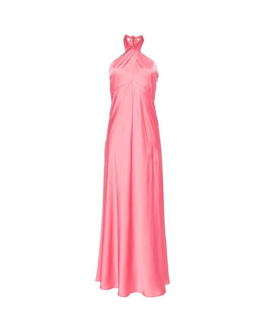 D.exterior Kleedjes ,Roze ,Satijn Koraalroze Maxi Jurk in het Pink