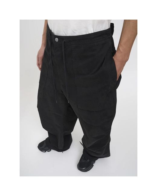 Entire studios Black Wide Trousers for men