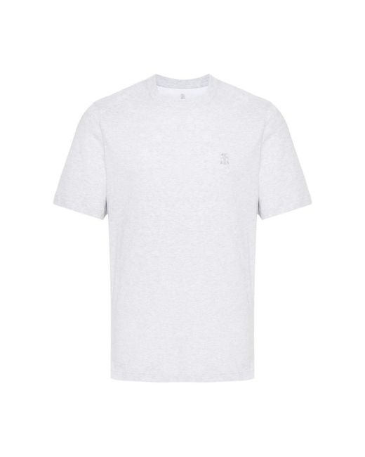 Brunello Cucinelli White T-Shirts for men