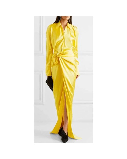 Balenciaga Yellow Maxi Skirts