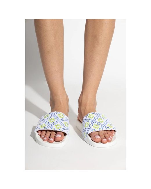 Casablanca Monogram Slides in Blue für Herren