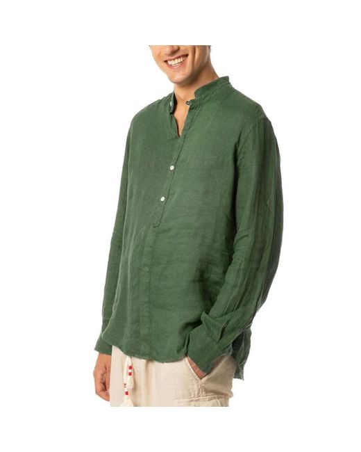 Mc2 Saint Barth Green Casual Shirts for men