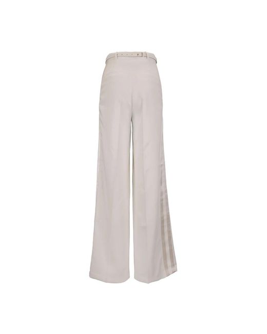 Elisabetta Franchi White Wide Trousers