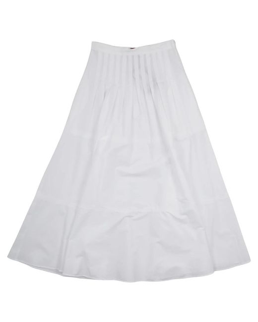 Max Mara White Midi Skirts