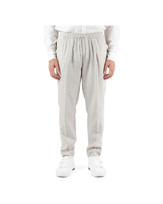 Pantaloni regular fit in lino e viscosa di Antony Morato in Gray da Uomo