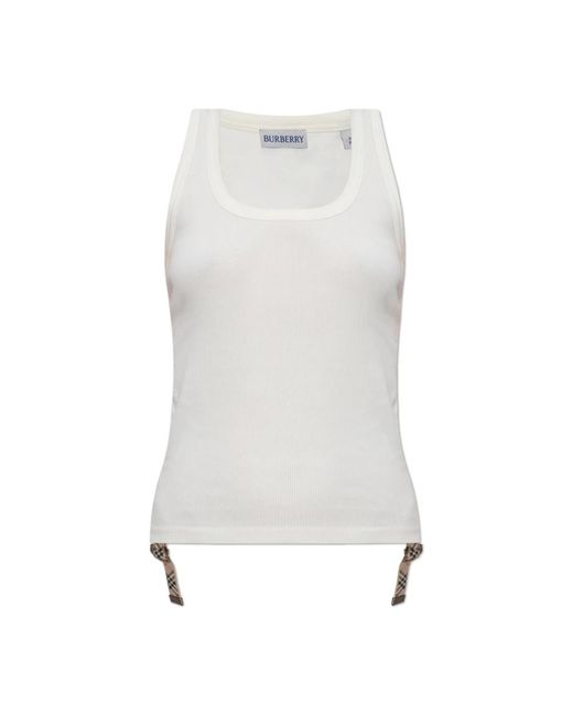 Sleeveless Tops Burberry en coloris White