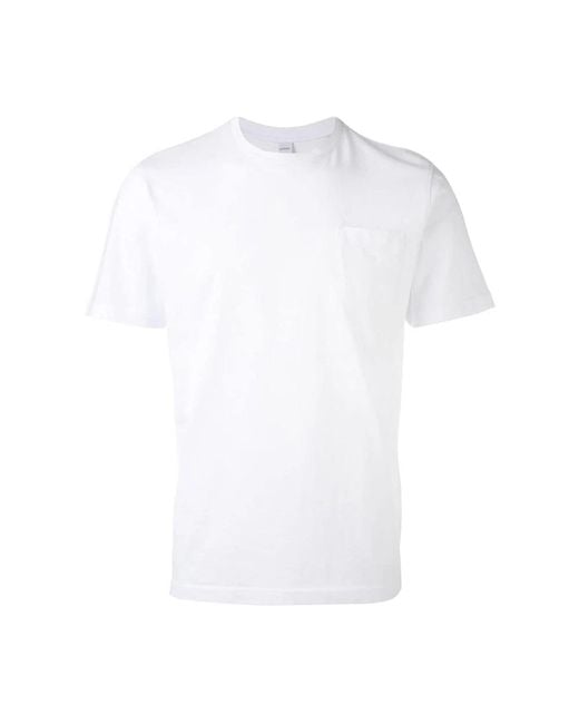 Aspesi Weißes casual t-shirt stilvoll,marineblaues klassisches tee für männer in White für Herren
