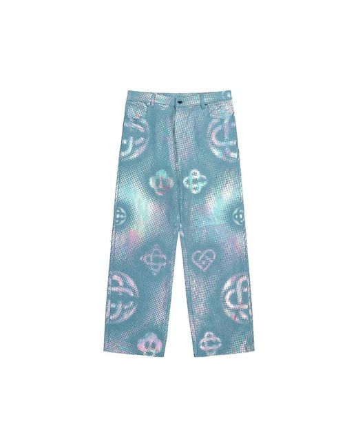 Casablanca Blue Wide Trousers for men
